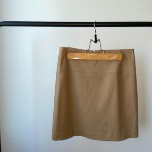 Banana Republic A-line Camel Stretchy Wool Mini Skirt
